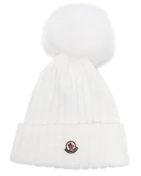 Moncler Gerippte Bommelmütze Nude