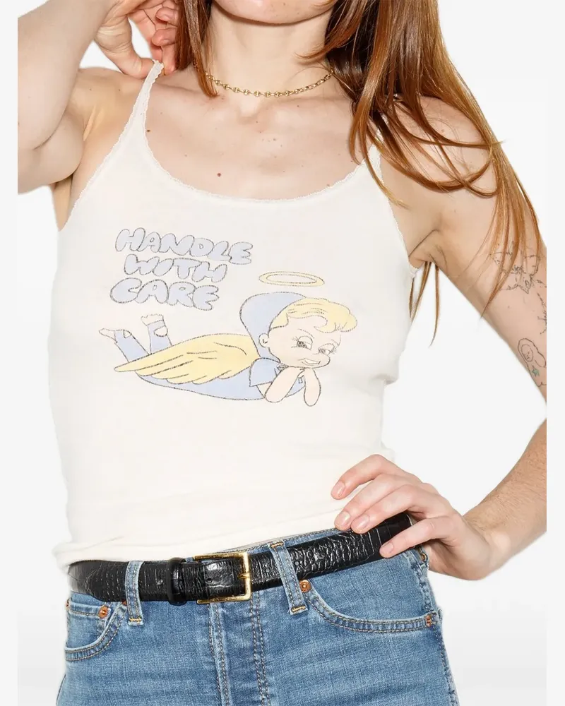 RE/DONE Tanktop mit Riemen - Weiß Weiß