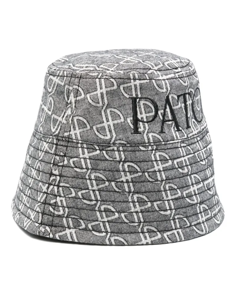 Patou Fischerhut mit Logo-Print - Grau Grau