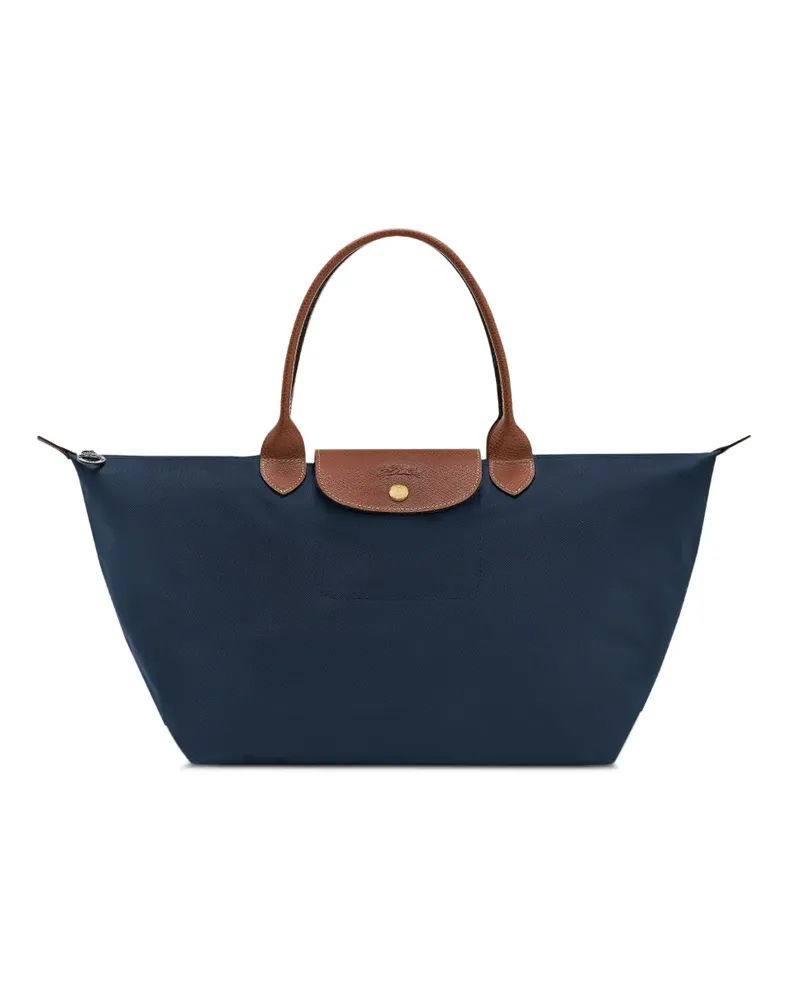 Longchamp Le Pliage leather-trim shoulder bag - Blau Blau