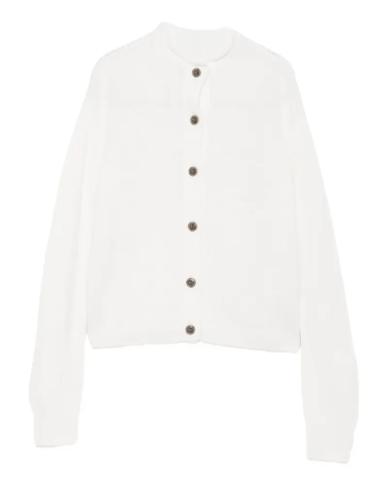 Lisa Yang Zirelle Cardigan mit Knöpfen - Weiß Weiß