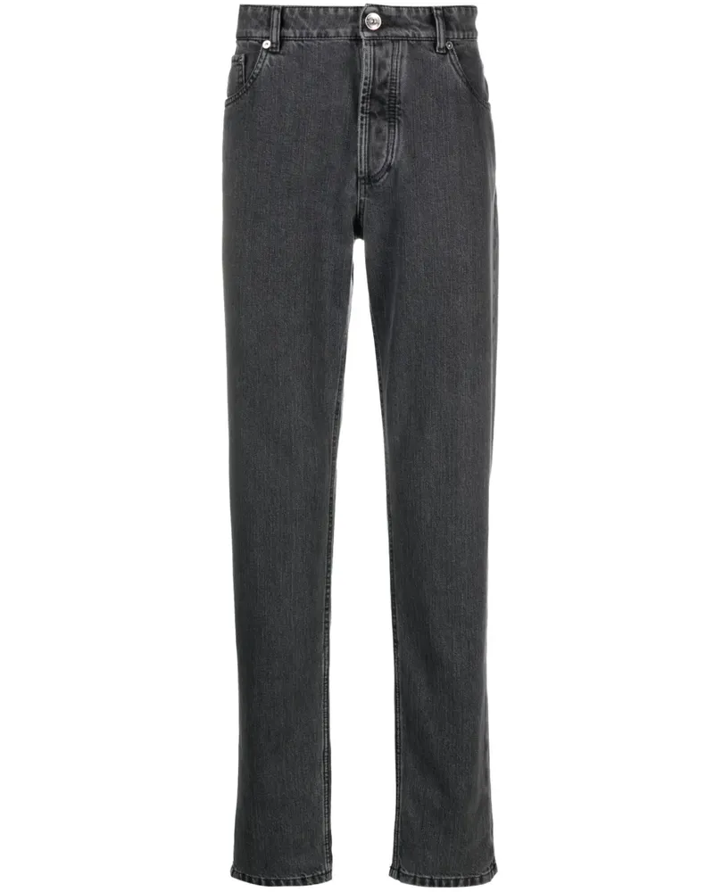 Brunello Cucinelli Klassische Slim-Fit-Jeans - Grau Grau