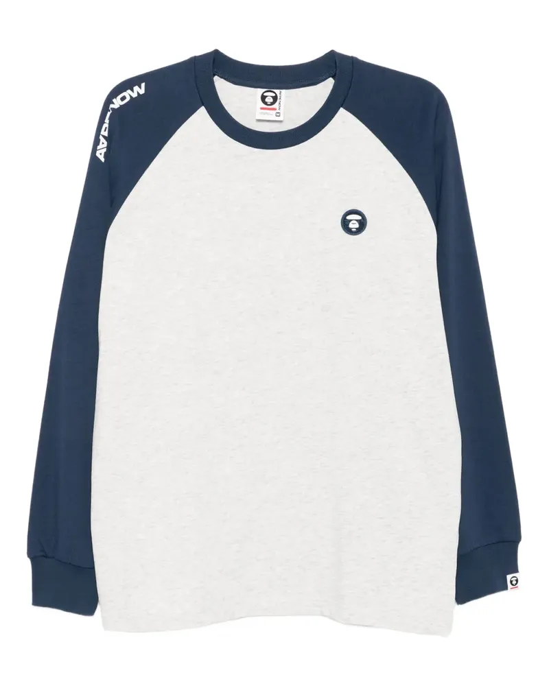 BAPE T-Shirt mit Logo-Applikation - Grau Grau