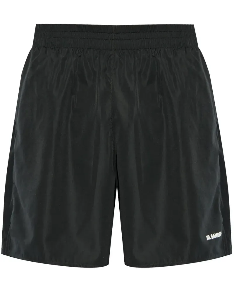 Jil Sander Shorts mit Logo - Schwarz Schwarz