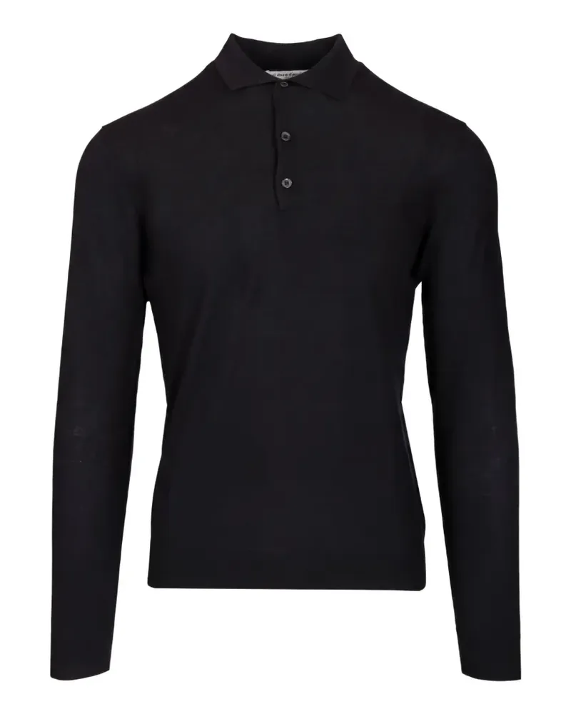 Al Duca D’Aosta 1902 Poloshirt aus Merinowolle - Blau Blau