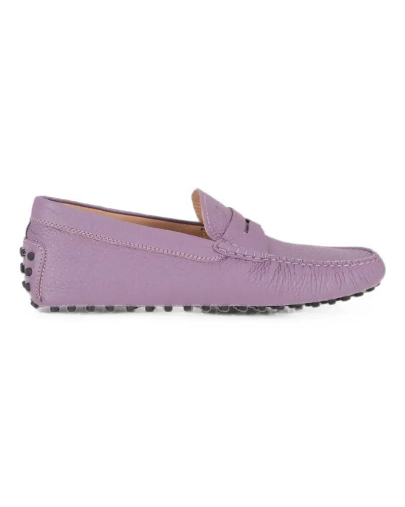 TOD'S pebbled leather loafers - Violett Violett
