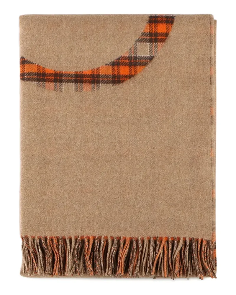 Loewe Karierte Decke mit Fransen (180cm x 140cm) - Nude Nude