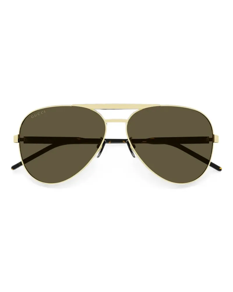 Gucci Pilotenbrille mit Doppelsteg - Gold Gold
