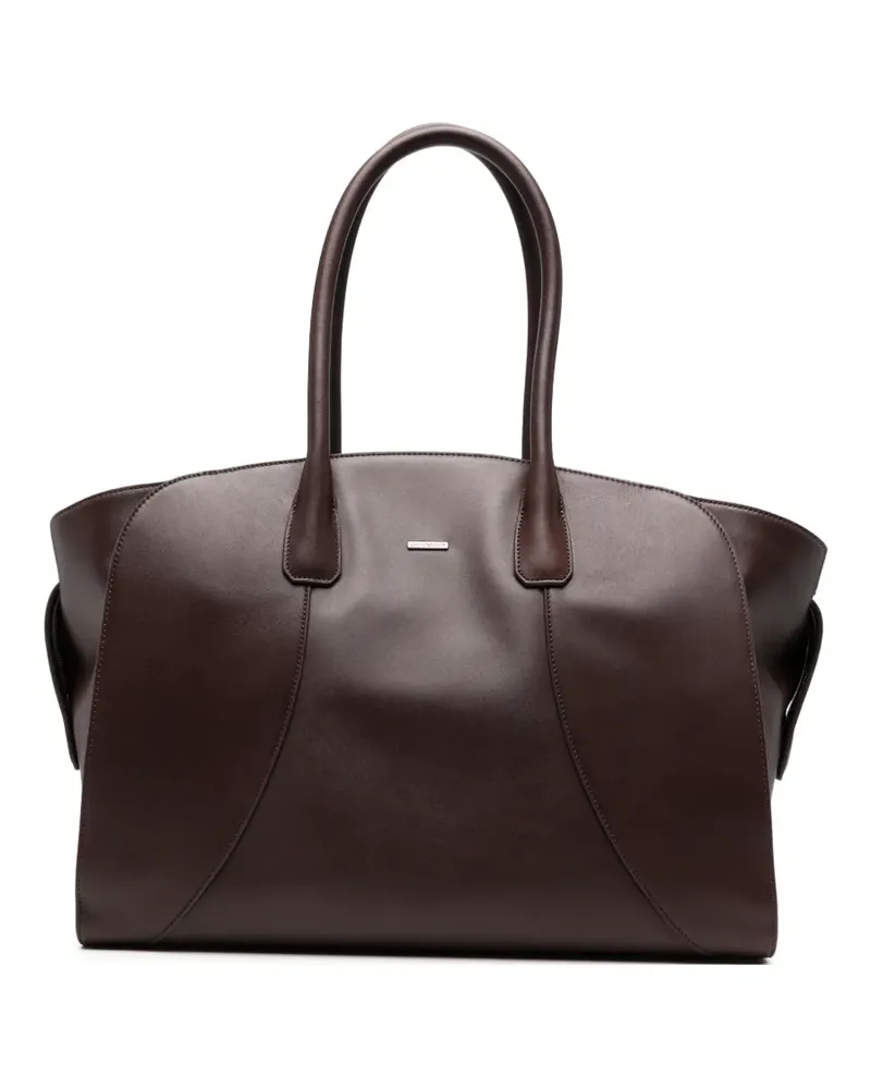 Emporio Armani Shopper mit Logo-Schild - Braun Braun