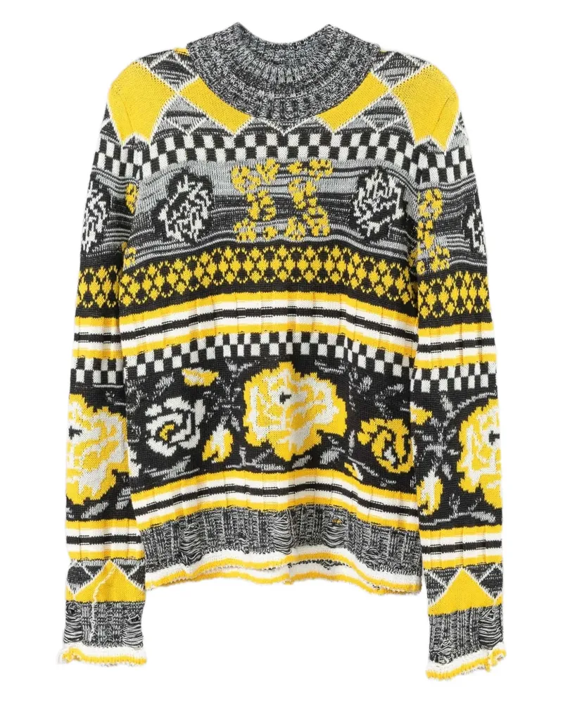 MSGM patterned sweater - Schwarz Schwarz