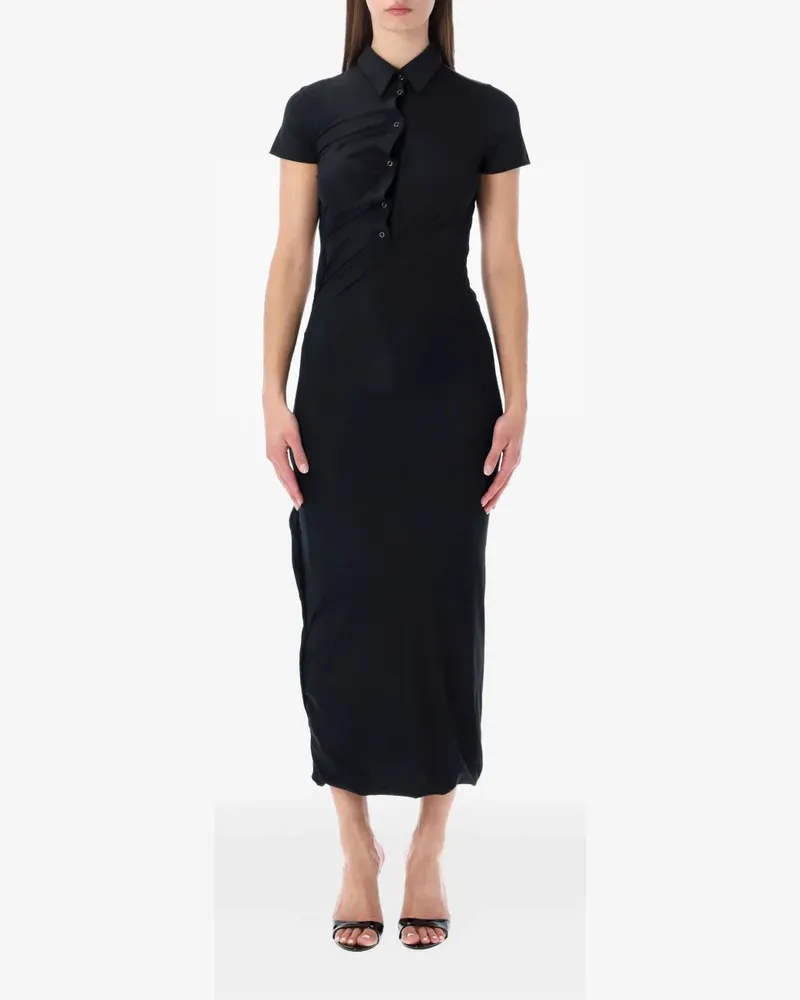 OTTOLINGER twisted polo midi dress - Schwarz Schwarz