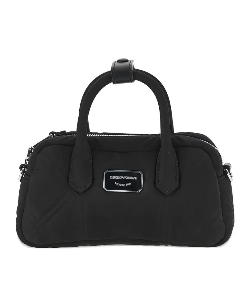 Emporio Armani quilted tote bag - Schwarz Schwarz