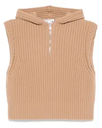 Patrizia Pepe Geripptes Tanktop Braun