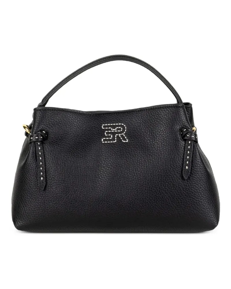 Ermanno Scervino Schultertasche mit Logo-Print - Schwarz Schwarz