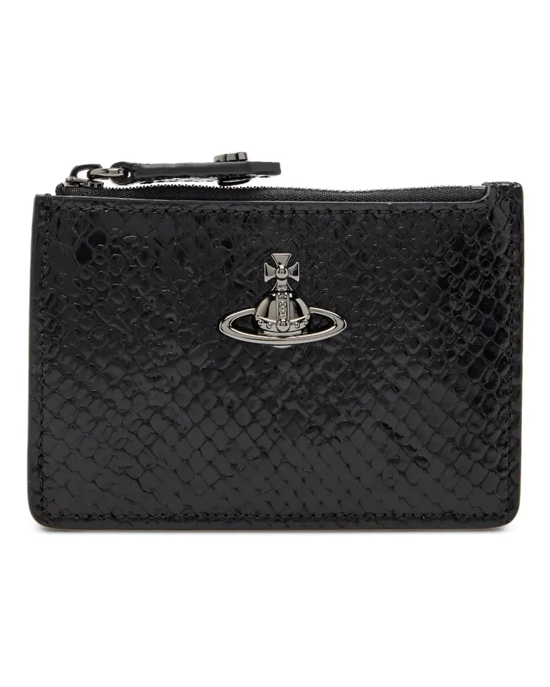 Vivienne Westwood Portemonnaie mit Kroko-Muster - Schwarz Schwarz