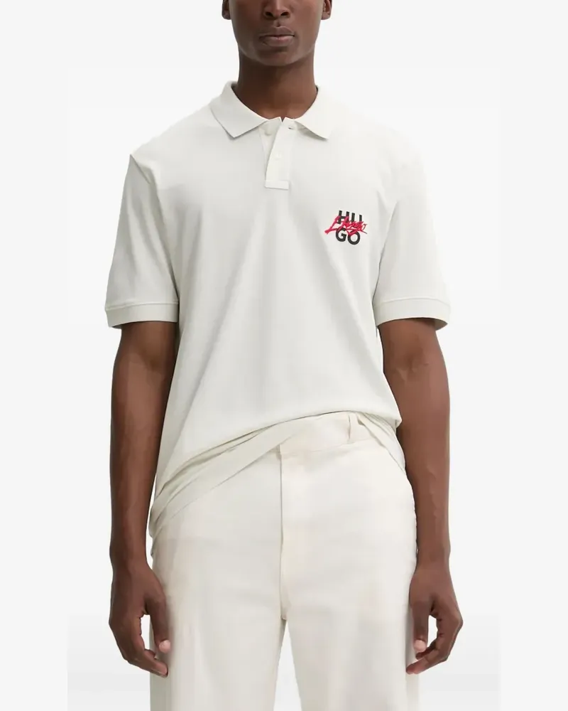 HUGO BOSS logo polo shirt - Weiß Weiß