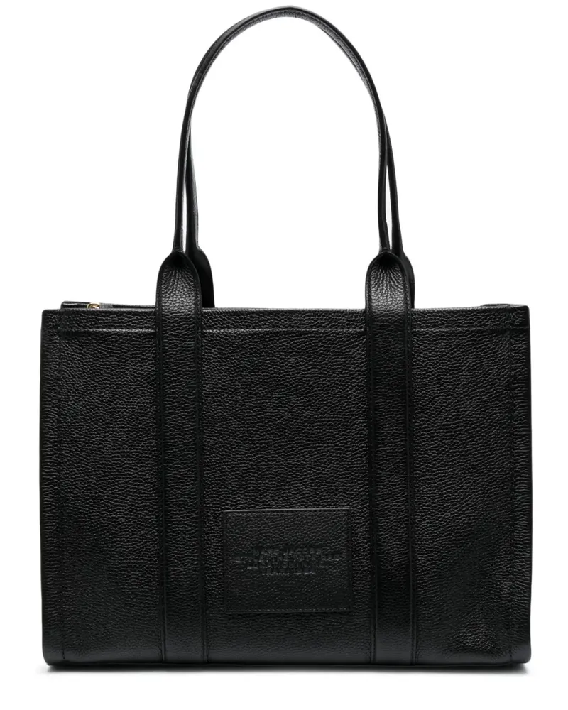 Marc Jacobs Mittelgroßer The Leather Shopper - Schwarz Schwarz