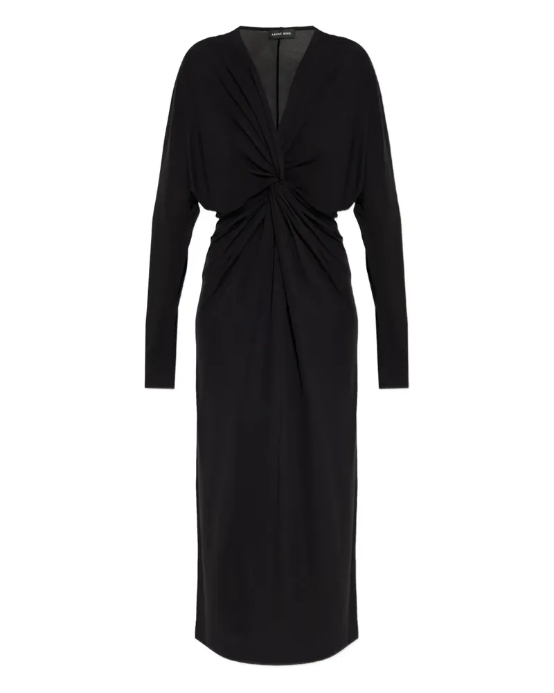 Anine Bing Mathilde long-sleeve midi dress - Schwarz Schwarz