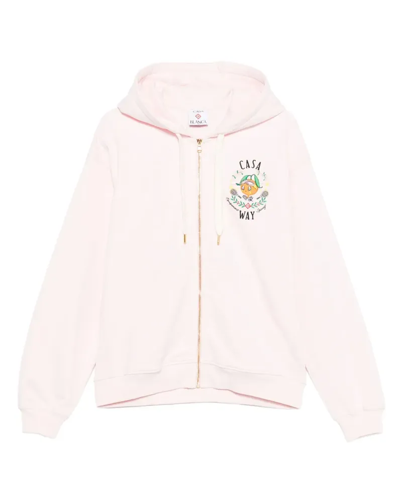 Casablanca Paris Casa Way Hoodie mit Reißverschluss - Rosa Rosa