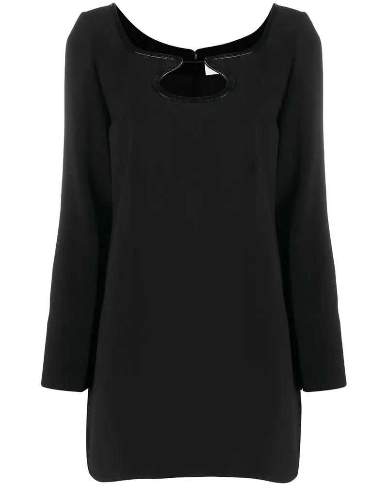 Courrèges Kurzes Kleid mit Cut-Outs - Schwarz Schwarz