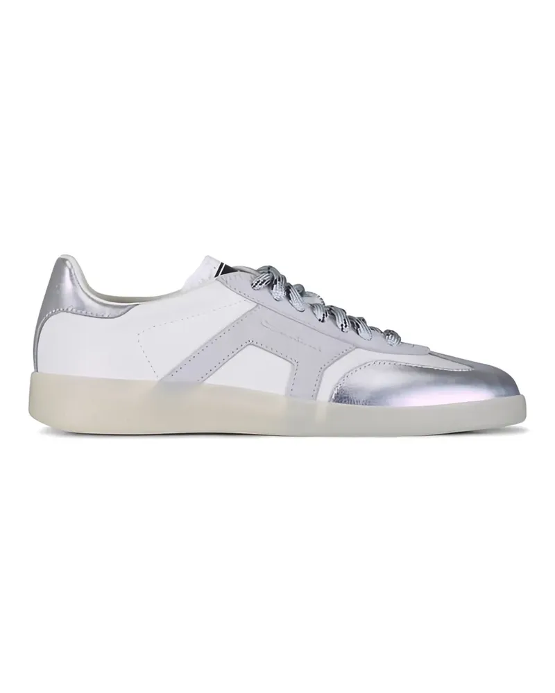 Santoni DBS Oly panelled leather sneakers - Weiß Weiß