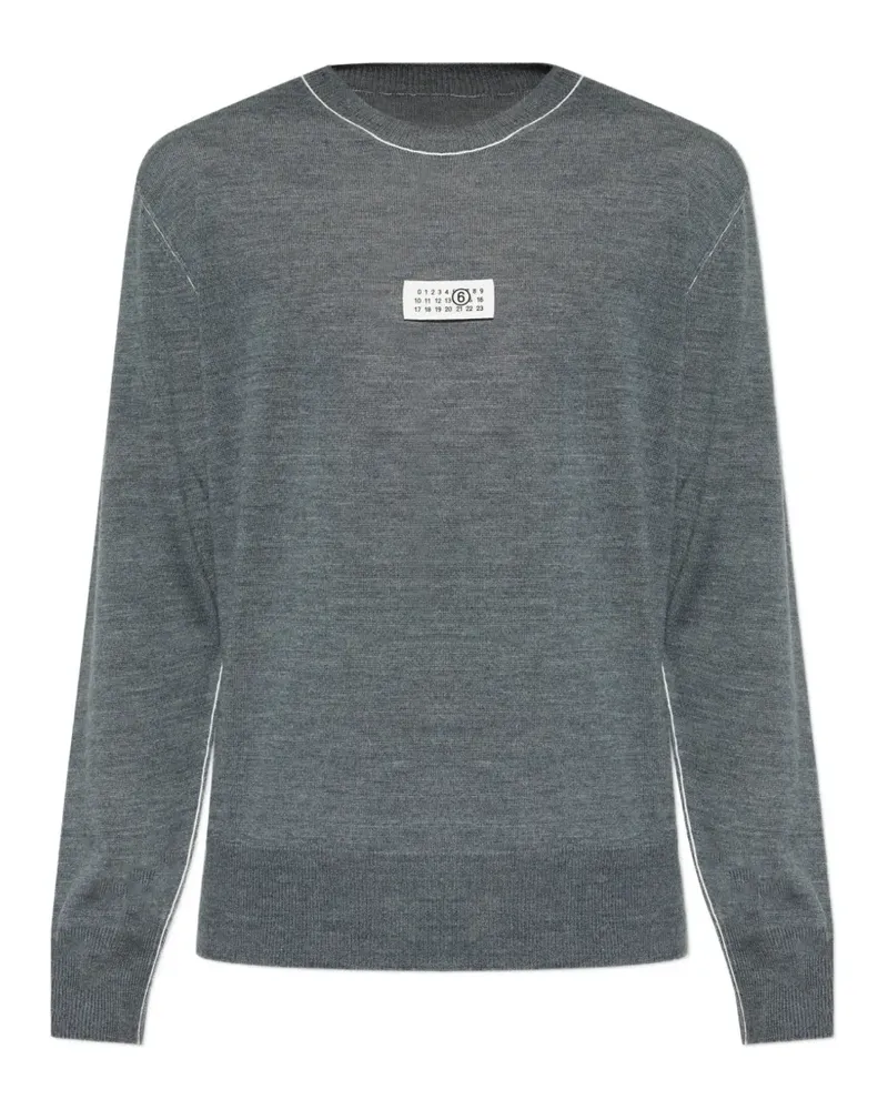 Maison Margiela logo-patch sweater - Grau Grau