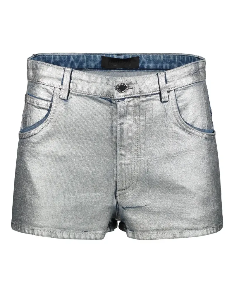 Alberta Ferretti Five-Pocket-Shorts im Metallic-Look - Grau Grau