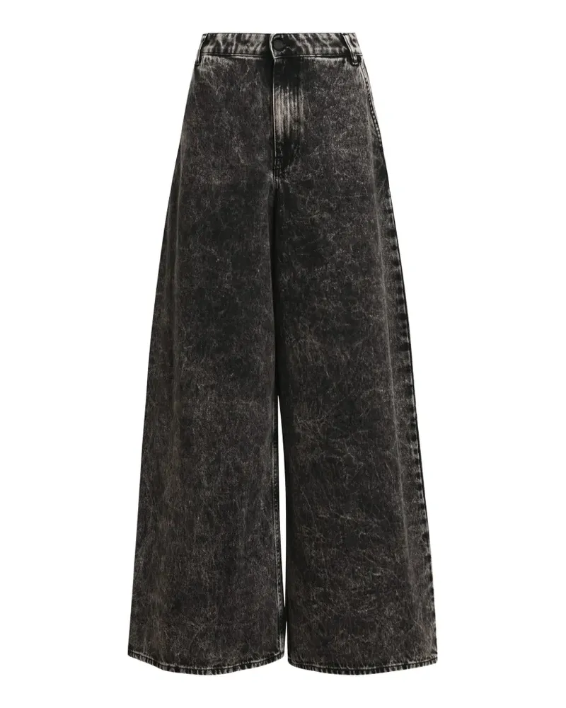 Essentiel Weite Jeans mit Acid-Wash-Effekt - Schwarz Schwarz