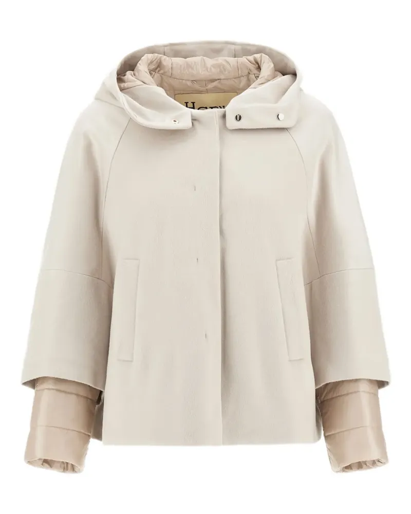 Herno Cape mit Kapuze - Nude Nude