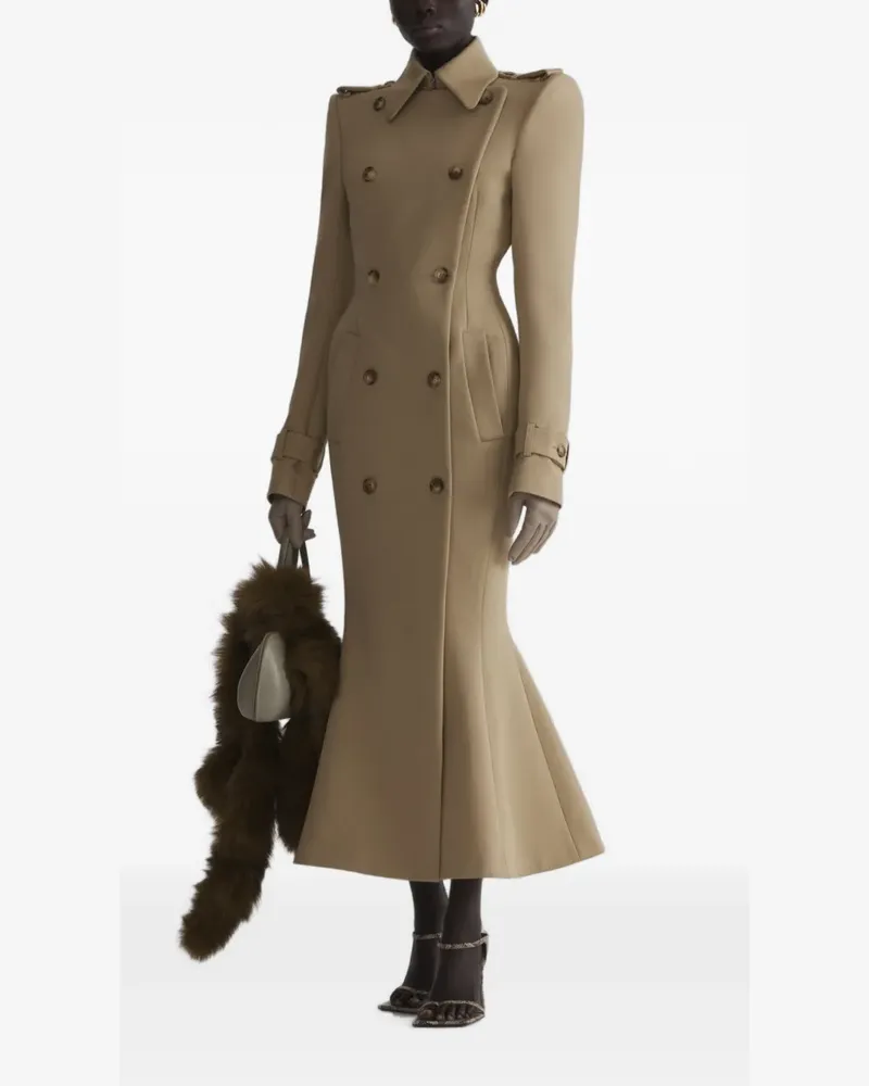 Thierry Mugler Doppelreihiger Trenchcoat - Nude Nude
