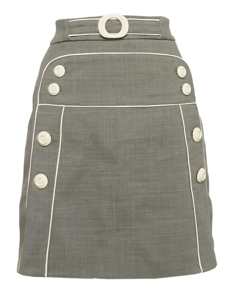 Elisabetta Franchi Rock mit hohem Bund - Grau Grau