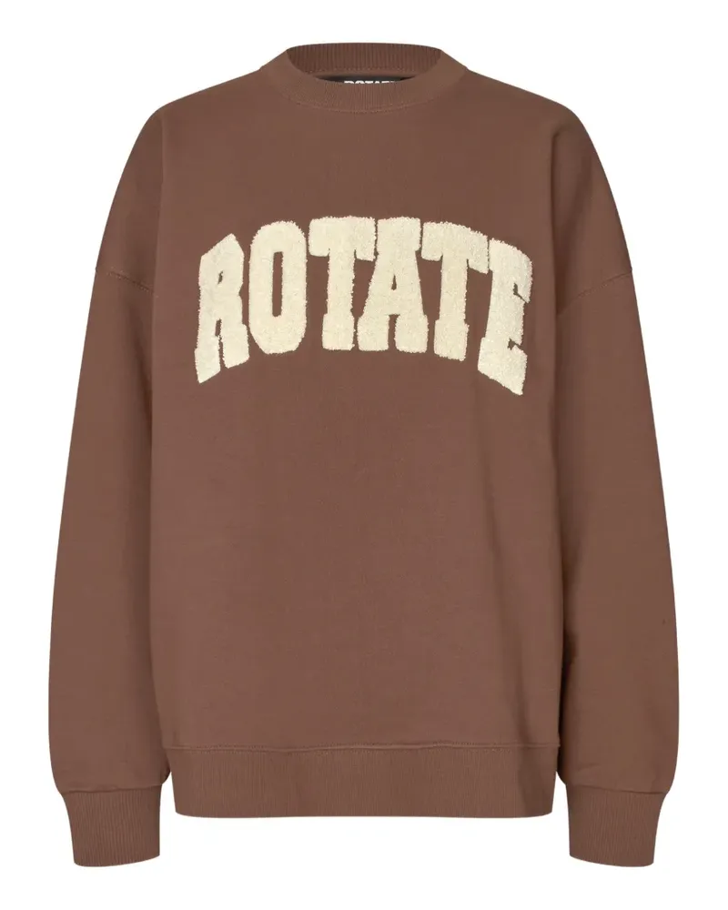 ROTATE Birger Christensen Schweres Sweatshirt mit Rundhalsausschnitt - Braun Braun