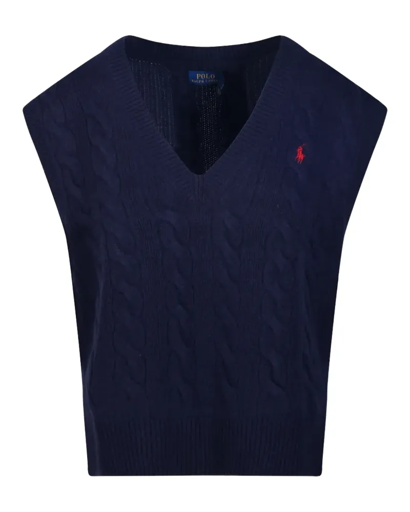 Ralph Lauren Pullunder mit Zopfmuster - Blau Blau