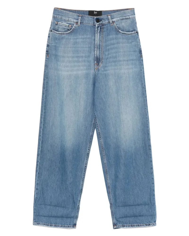 3x1 Jeans mit Knopfverschluss - Blau Blau