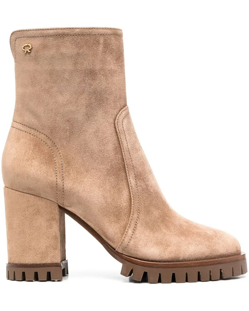 Gianvito Rossi Timber Stiefel 70mm - Nude Nude