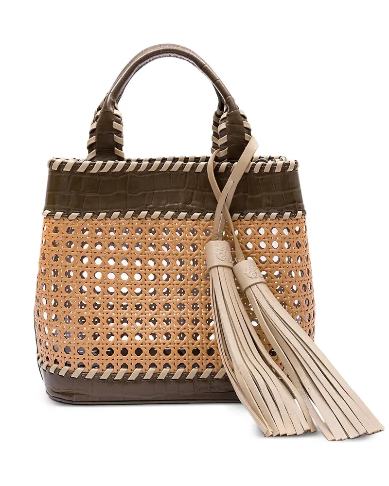 ISLA Mittelgroße Sextava Tote Bag mit Quaste - Nude Nude
