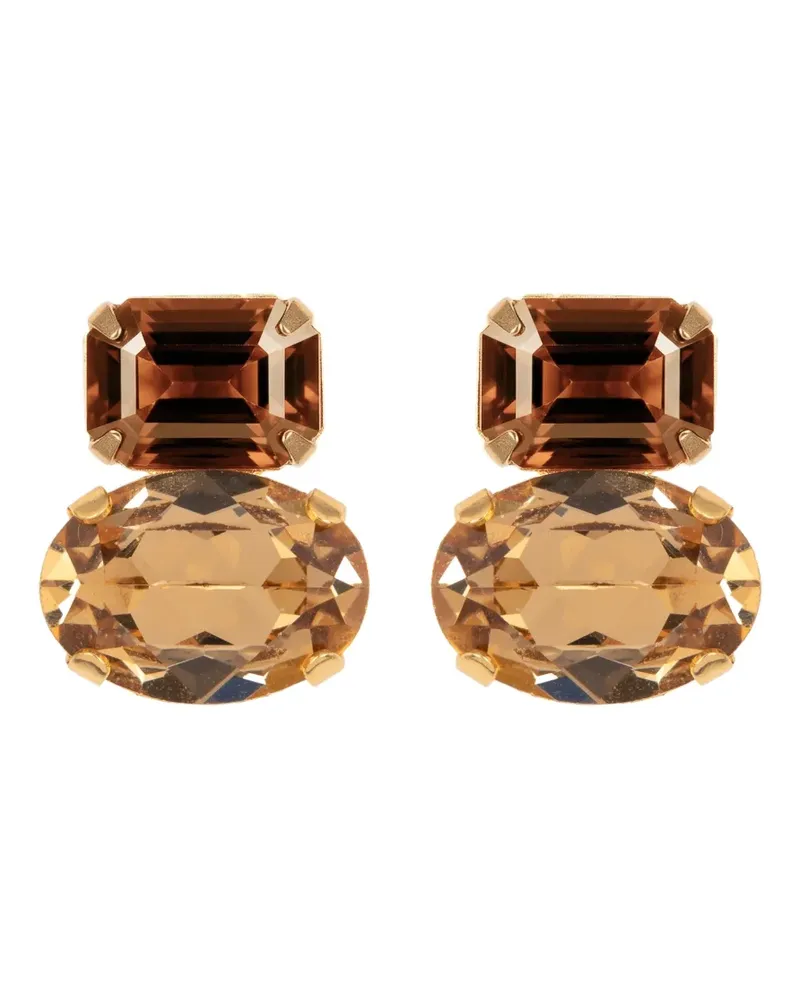 Jennifer Behr Maureen crystal-embellished earrings - Gold Gold