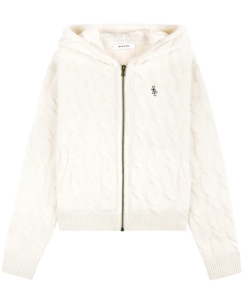 SPORTY & RICH Cardigan mit Logo-Stickerei - Nude Nude