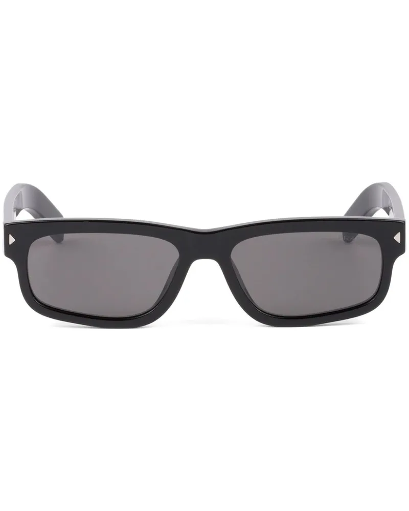 Prada Sonnenbrille mit eckigem Gestell - Schwarz Schwarz