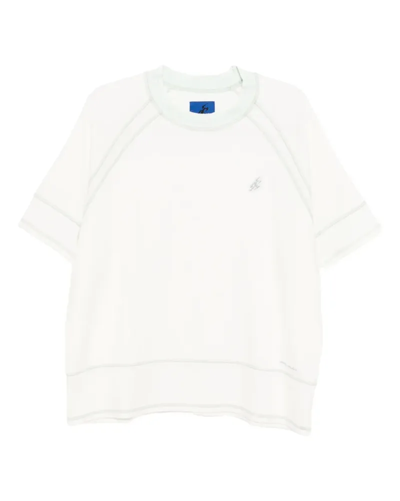 Asics T-Shirt mit Slogan-Stickerei - Weiß Weiß