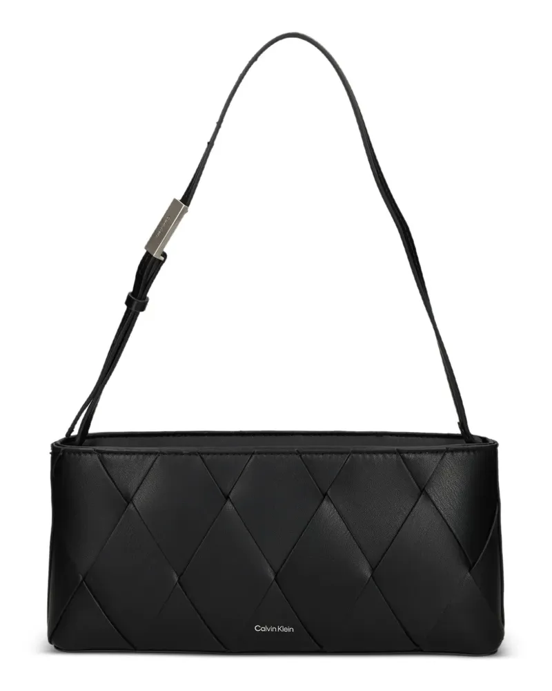 Calvin Klein Gewebte Schultertasche - Schwarz Schwarz