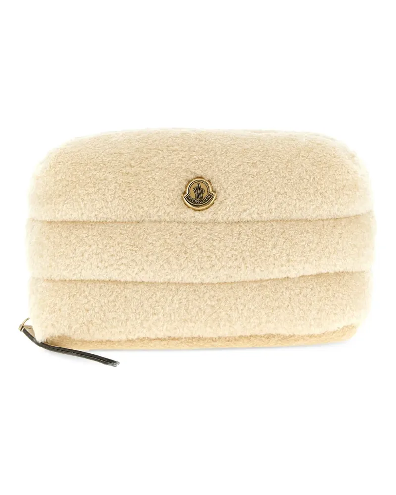 Moncler Gesteppte Caradoc Teddy-Kosmetiktasche - Nude Nude