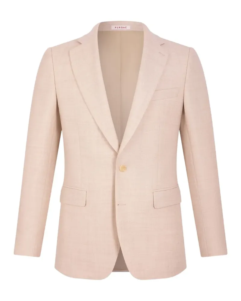 FURSAC single-breasted wool blazer - Nude Nude