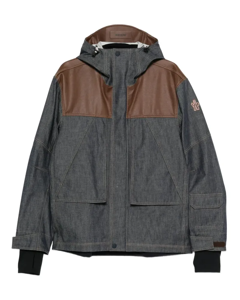 Moncler panelled hooded jacket - Grau Grau