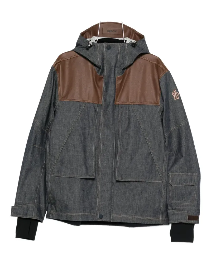 Moncler panelled hooded jacket - Grau Grau