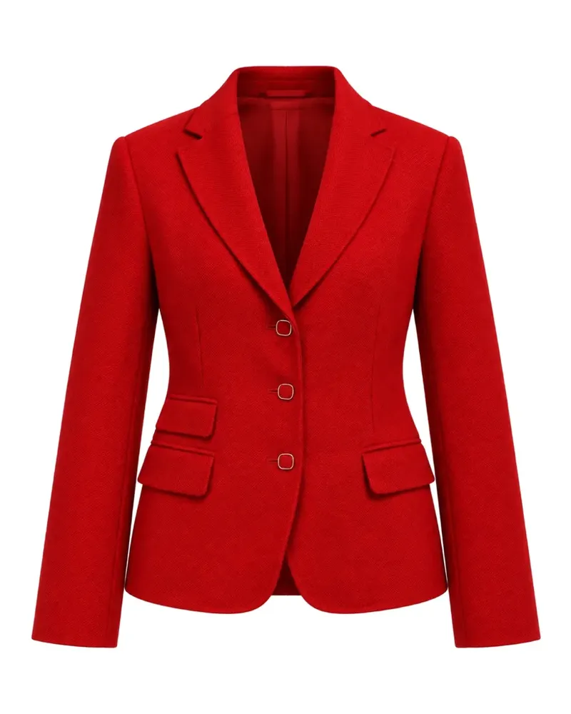 Max Mara Jacke mit Reverskragen und drei Knöpfen - Rot Rot