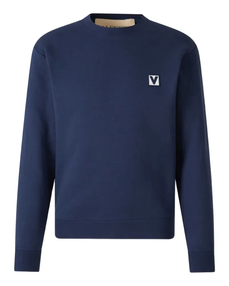 Valentino Garavani Sweatshirt mit Logo-Patch - Blau Blau