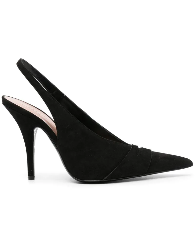 Philosophy Di Lorenzo Serafini Slingback-Pumps aus Wildleder 110mm Schwarz