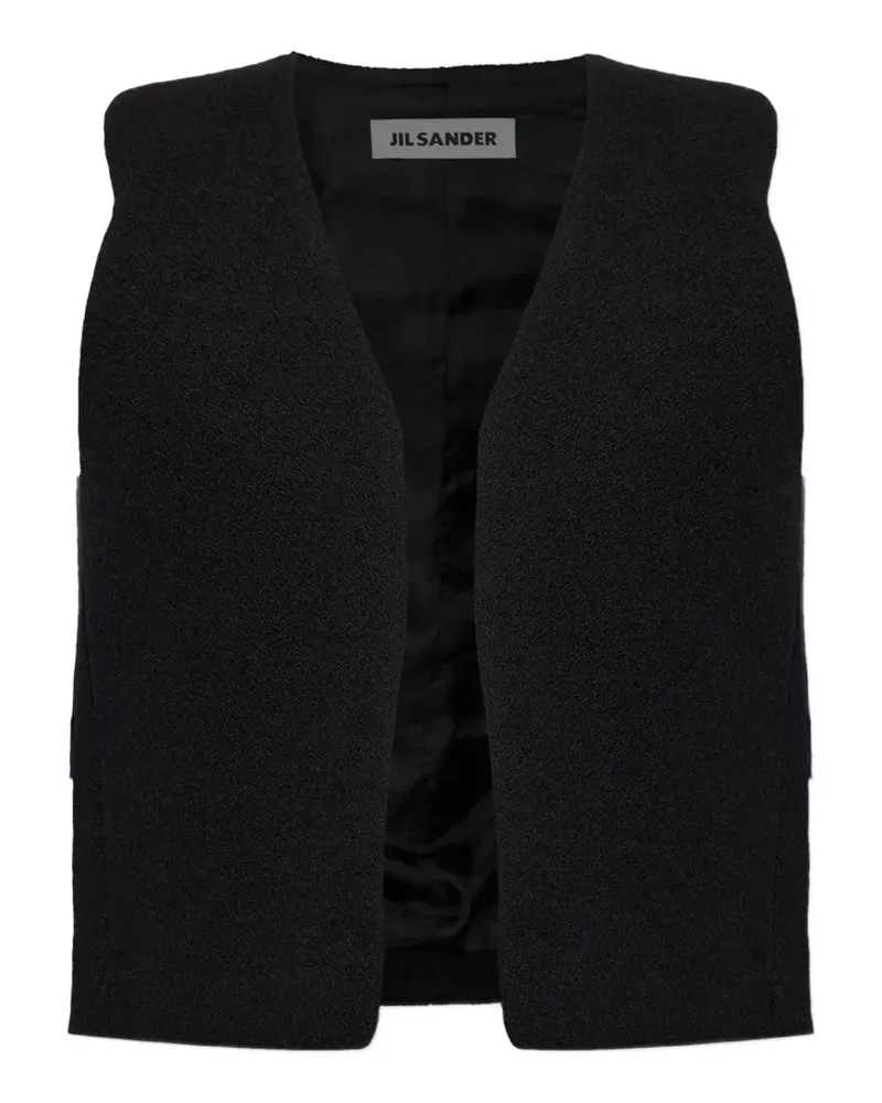 Jil Sander textured wool vest - Schwarz Schwarz