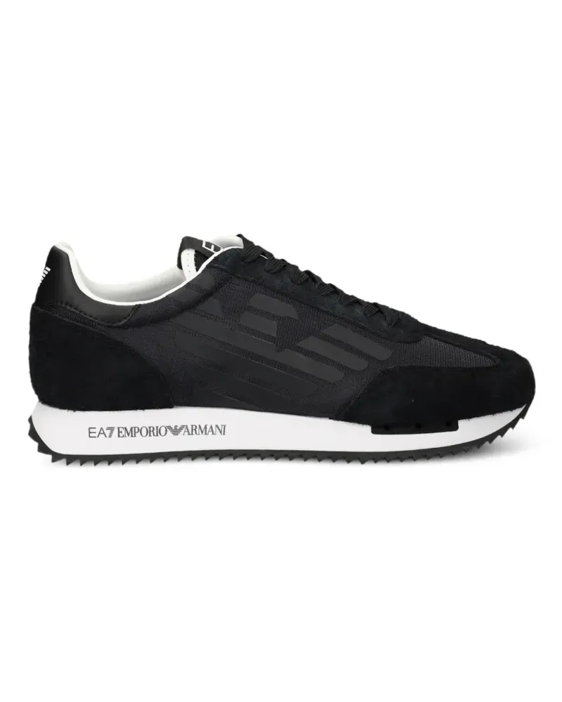 EA7 Sneakers mit Logo-Print - Schwarz Schwarz